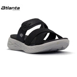 Atlanta Plush Let’s Walk Sports Sandal | Black