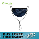 Atlanta X Kivrus 4 Layer Reusable Face Mask (Brush Navy)