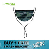 Atlanta X Kivrus 4 Layer Reusable Face Mask (Brush Green)