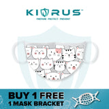 Atlanta X Kivrus 3 Layer Reusable Kids Face Mask | Felidae Kitty