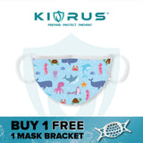 Atlanta X Kivrus 3 Layer Reusable Kids Face Mask | Marine Aqua
