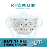 Atlanta X Kivrus 3 Layer Reusable Kids Face Mask | Moonlight Panda