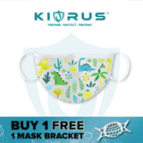 Atlanta X Kivrus 3 Layer Reusable Kids Face Mask | Dino Valley