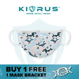 Atlanta X Kivrus 3 Layer Reusable Kids Face Mask | Oceanic Orca