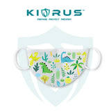 Atlanta X Kivrus 3 Layer Reusable Kids Face Mask | Dino Valley