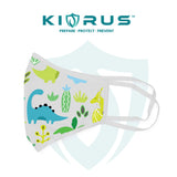 Atlanta X Kivrus 3 Layer Reusable Kids Face Mask | Dino Valley
