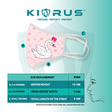 Atlanta X Kivrus 3 Layer Reusable Kids Face Mask | Royal Swan