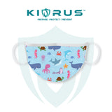 Atlanta X Kivrus 3 Layer Reusable Kids Face Mask | Marine Aqua