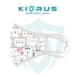 Atlanta X Kivrus 3 Layer Reusable Kids Face Mask | Felidae Kitty